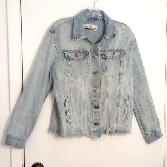 Pistola Light Wash Distressed Denim Jacket - Picture 1 of 10